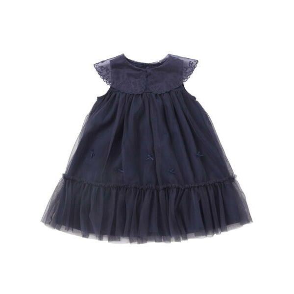 SLAP SLIP / スラップ スリップ ハート音符刺しゅうオーガンジービッグカラーワンピース(8...