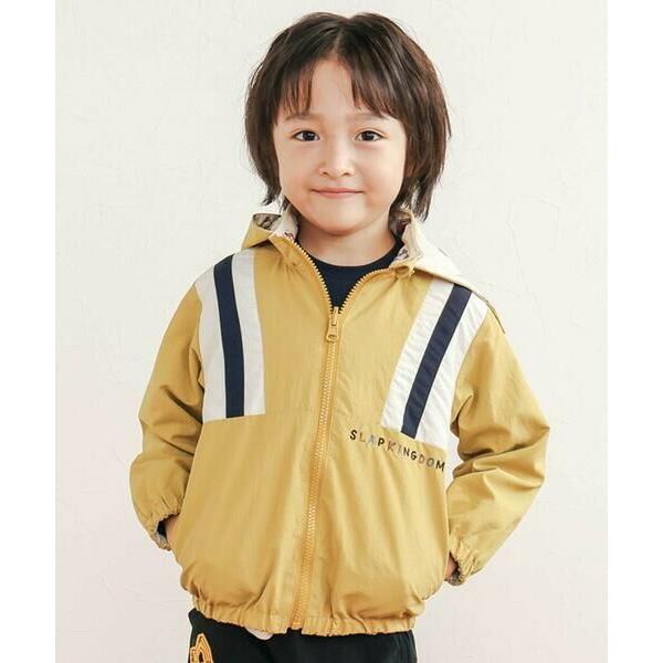 SLAP SLIP / スラップ スリップ 肩切り替え無地総柄リバーシブルタフタジャケット(80~1...