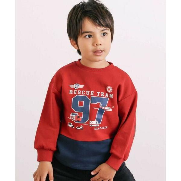 SLAP SLIP / スラップ スリップ はたらくくるま発泡プリント星パッチナンバリングバイカラー...