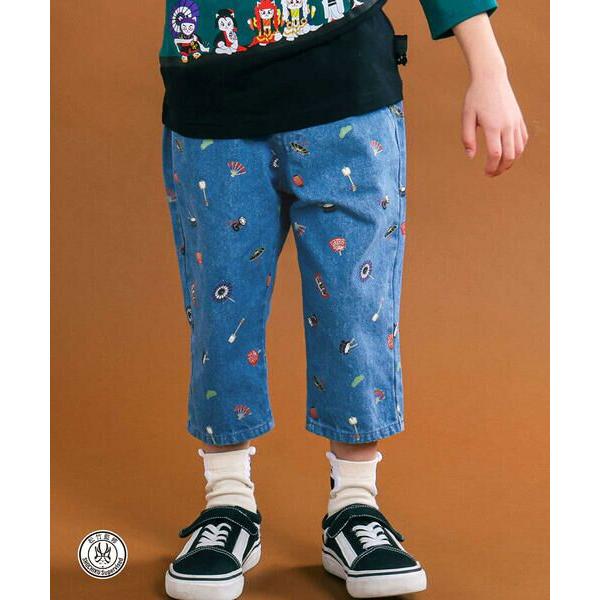 SLAP SLIP / スラップ スリップ 【歌舞伎コラボ】総柄7分丈デニムパンツ(80~130cm...
