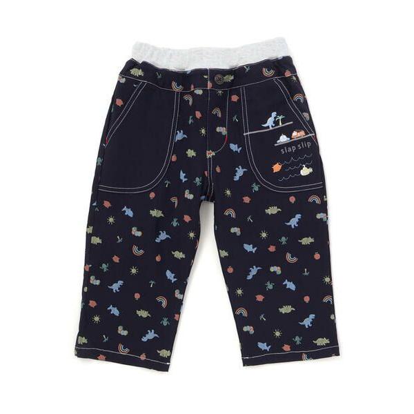 SLAP SLIP / スラップ スリップ 恐竜海の生き物総柄7分丈パンツ(80~130cm)