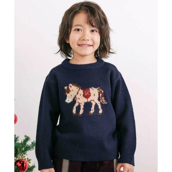 SLAP SLIP / スラップ スリップ ウマクマネコアニマルモチーフニットトップス(80~130...