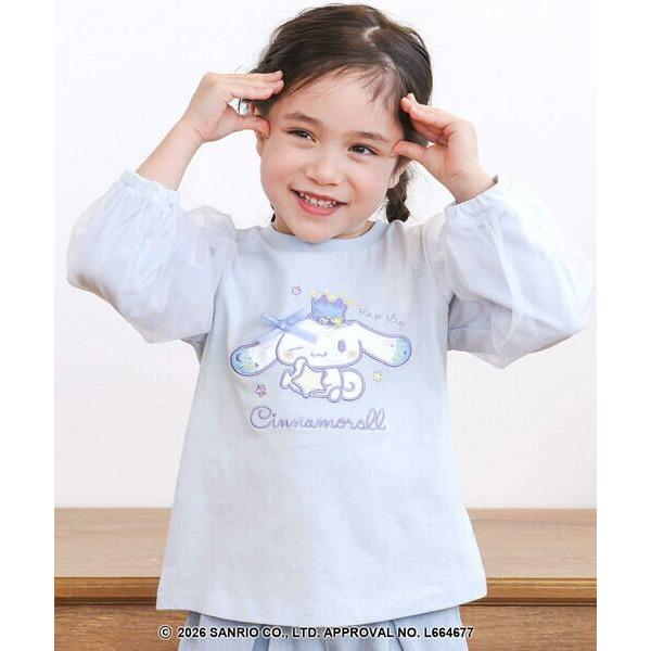 SLAP SLIP / スラップ スリップ シナモロールポムポムプリンフロントプリント袖チュールTシ...