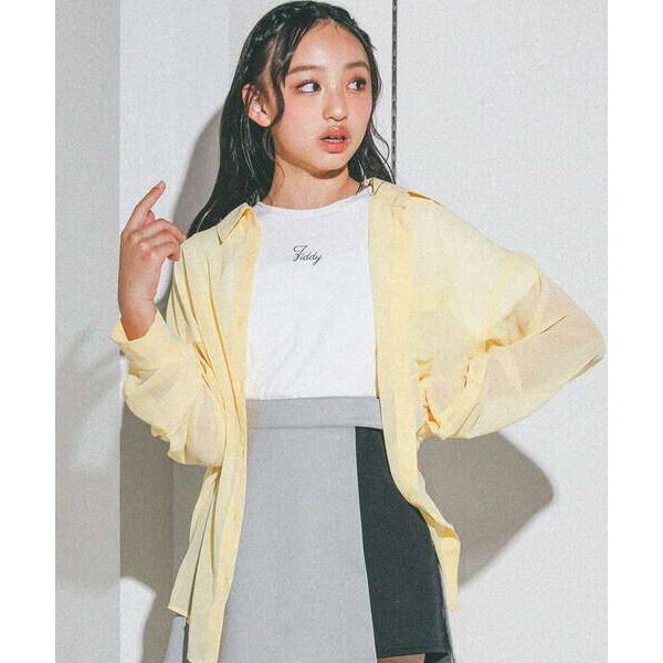 ZIDDY / ジディー 袖開きシアーシャツ＆Tシャツセット(130~160cm)