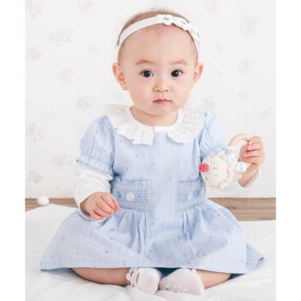 SLAP SLIP BABY / スラップ スリップ ベビー 花ドットデニムラメドット柄ストライプス...