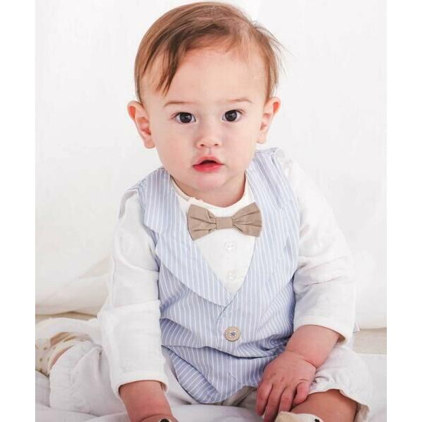 SLAP SLIP BABY / スラップ スリップ ベビー リボンタイ付きテーラードベスト風スタイ...