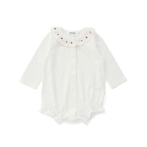 SLAP SLIP BABY / スラップ スリップ ベビー 無地ボーダーレース襟付きボディミニベビ...