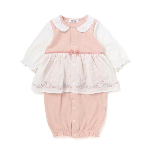 SLAP SLIP BABY / スラップ スリップ ベビー お花レース襟付きレーススカートドッキン...