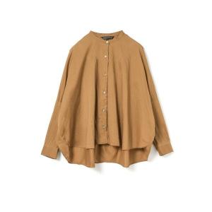 mizuiro ind ミズイロインド　コットンリネンアシンメトリーカラーシャツ mizuiroind（ミズイロインド） コットンリネンアシンメトリーカラー