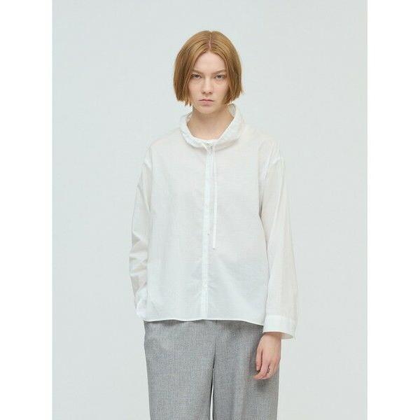 mizuiro ind / ミズイロインド mizuiro ind ギャザースタンドカラーシャツ