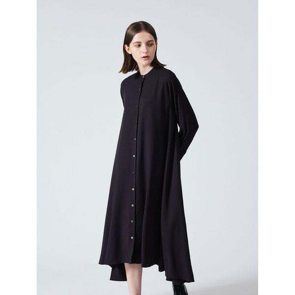 mizuiro ind / ミズイロインド mizuiro ind T/Rスタンドカラーフレアワンピ...