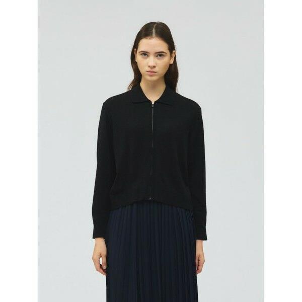 mizuiro ind / ミズイロインド mizuiro ind 襟付きジップカーディガン