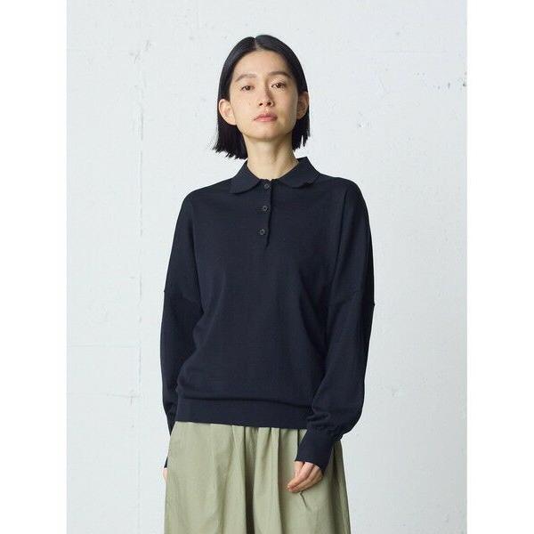 MidiUmi / ミディウミ MidiUmi ワイドニットポロ