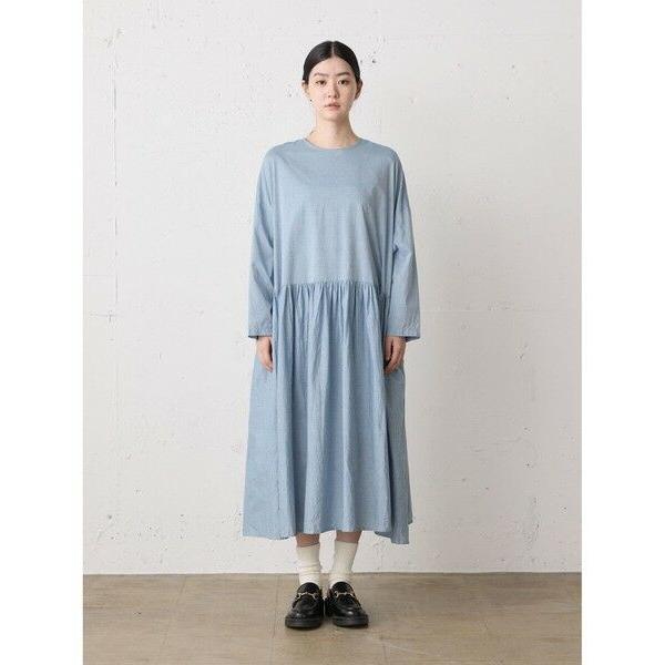 MidiUmi / ミディウミ MidiUmi シャンブレーギャザーワンピース