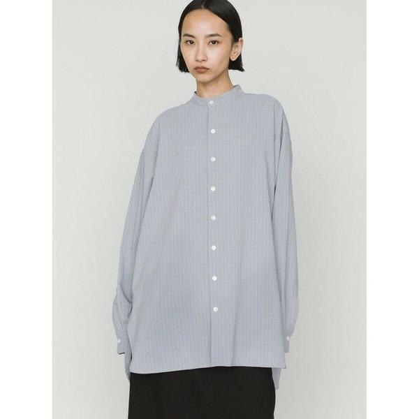 MIDIUMISOLID / ミディウミソリッド MIDIUMISOLID バンドカラーロングシャツ