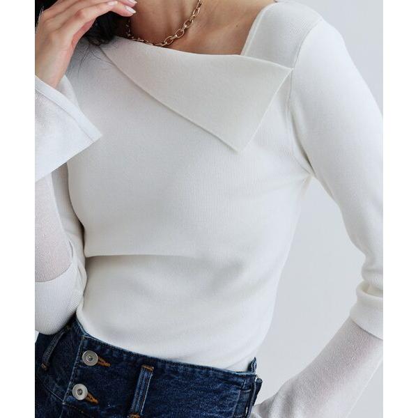 GALLEST / ギャレスト シアーベルスリーブニット