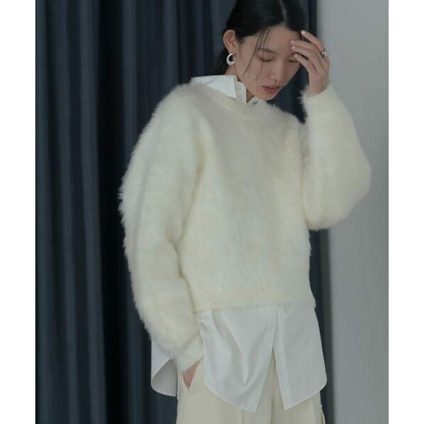 GALLEST / ギャレスト ドロップショルダーシャギーニット