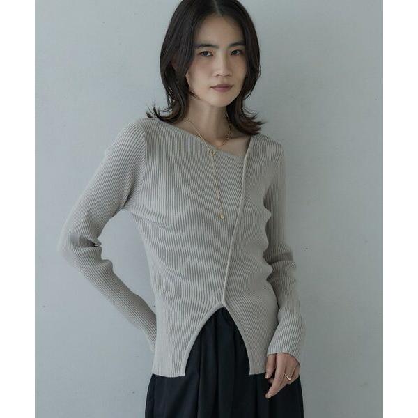 GALLEST / ギャレスト カッティングアシメリブニット