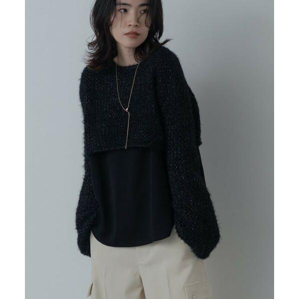 GALLEST / ギャレスト クロップドメッシュニット