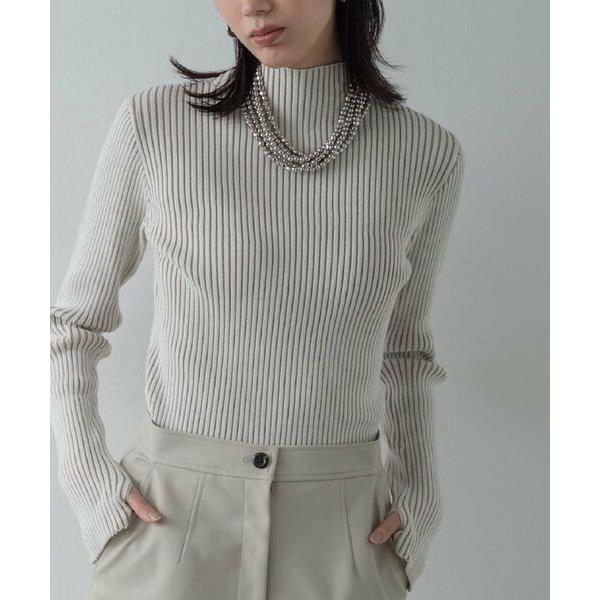 GALLEST / ギャレスト リブプレーティングハイネックニット