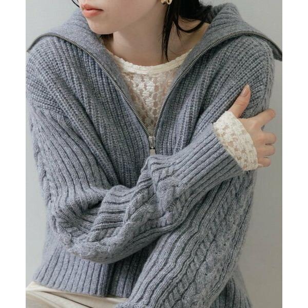 GALLEST / ギャレスト メランジハーフジップニット