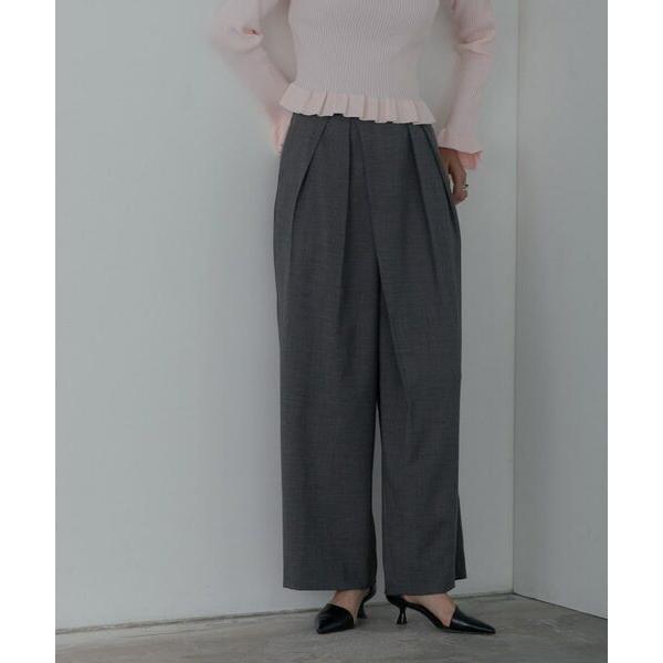 GALLEST / ギャレスト センタータックメランジワイドパンツ