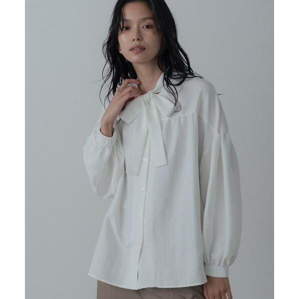 GALLEST / ギャレスト ピーチタッチボウタイブラウス