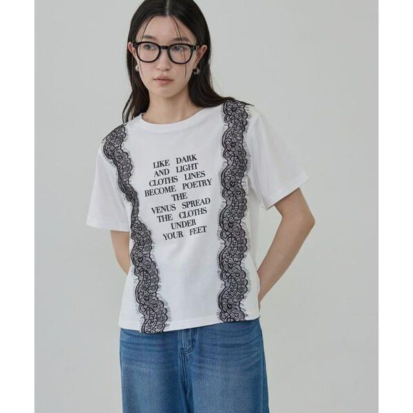 GALLEST / ギャレスト レースステッチドTシャツ