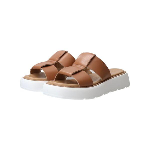 INTER-CHAUSSURES / インター ショシュール 【ELENA】厚底レザースライドサンダ...