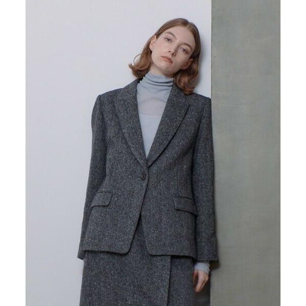 allureville / アルアバイル 【セットアップ対応可能】ヘリンボンツイードテーラードジャケ...