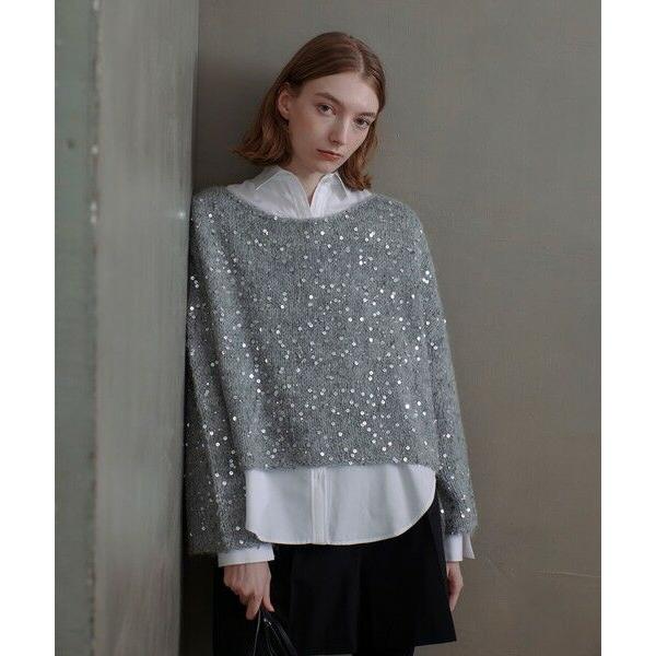 allureville / アルアバイル スパンコールモヘヤプルオーバー