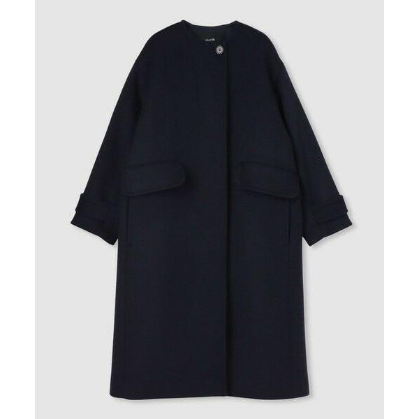 allureville / アルアバイル Wビーバーノーカラーコクーンコート