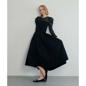 allureville（アルアバイル） ワンピース ドット柄ドッキングニット