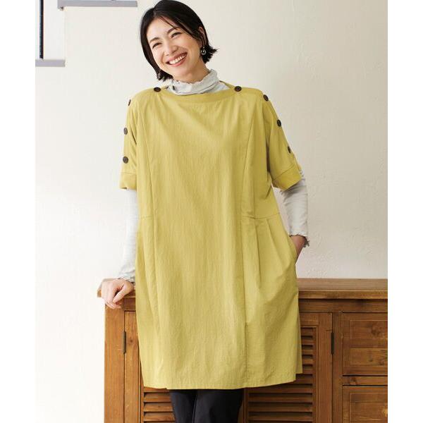 TAKASHIMAYA Style Plus / タカシマヤ スタイル・プリュ 異素材切替 チュニッ...