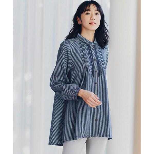 TAKASHIMAYA Style Plus / タカシマヤ スタイル・プリュ 刺しゅう入り デニム...