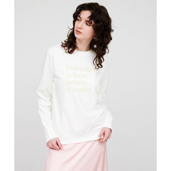 cloenc / クロエンス 【マシンウォッシュ】フロッキーロゴスウェット