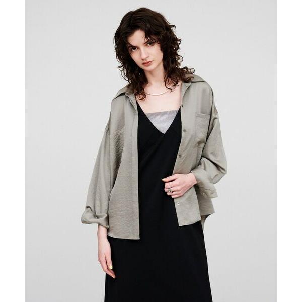 cloenc / クロエンス 【手洗い可】サテンスキッパーシャツ