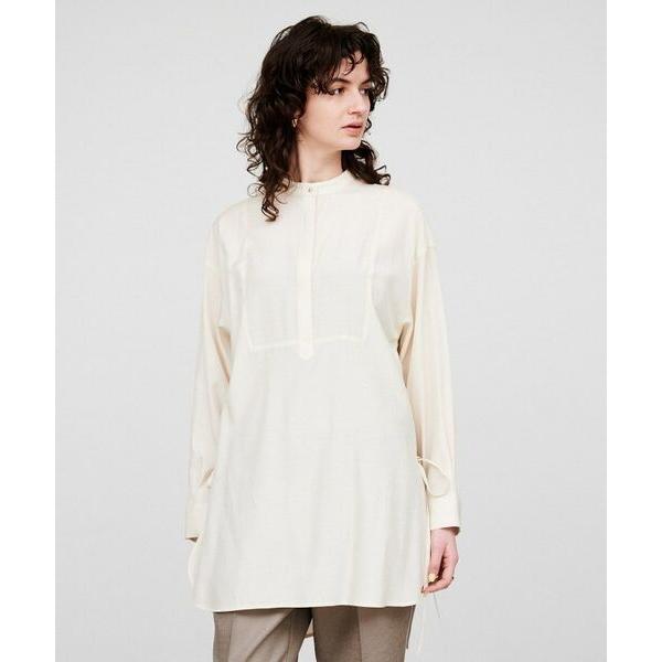 cloenc / クロエンス 【手洗い可】シャイニーリボンブラウス