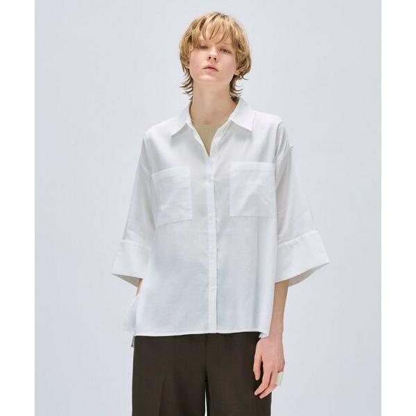 cloenc / クロエンス 【手洗い可】リネンブレンドオーバーサイズシャツ
