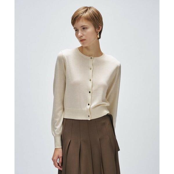 cloenc / クロエンス 【手洗い可】シルクカシミヤ混ベーシックニットカーディガン