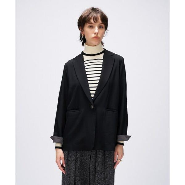 cloenc / クロエンス 【セットアップ／手洗い可】ポイントカラーテーラードジャケット