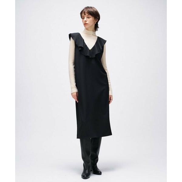 cloenc / クロエンス 【オケージョン／手洗い可】フリルVネックジャンパースカート