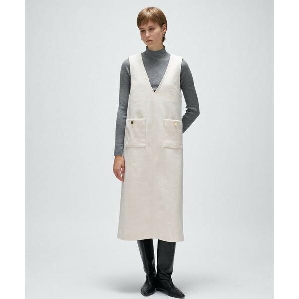 cloenc / クロエンス 【手洗い可】メルトンジャージVネック ジャンパー スカート