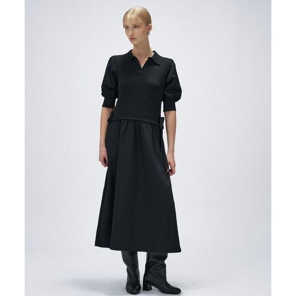 cloenc / クロエンス 【マシンウォッシュ】ドッキングニットワンピース