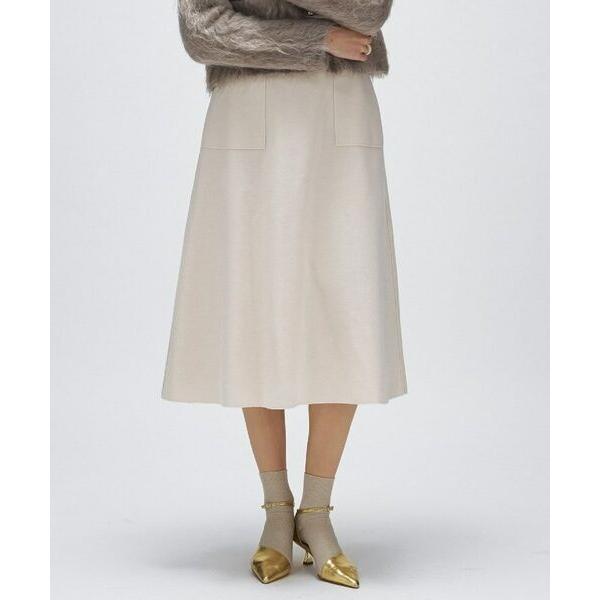 cloenc / クロエンス 【手洗い可】メルトンジャージフレアスカート