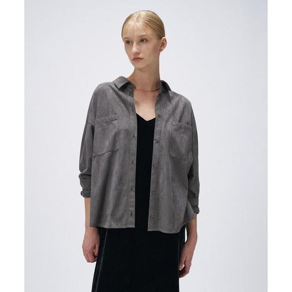 cloenc / クロエンス 【セットアップ／手洗い可】フェイクスウェードシャツ