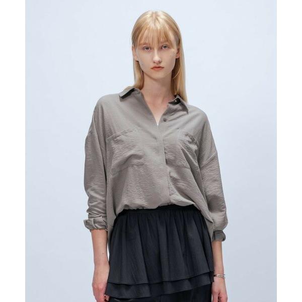 cloenc / クロエンス 【手洗い可】フィブリルサテンシャツ