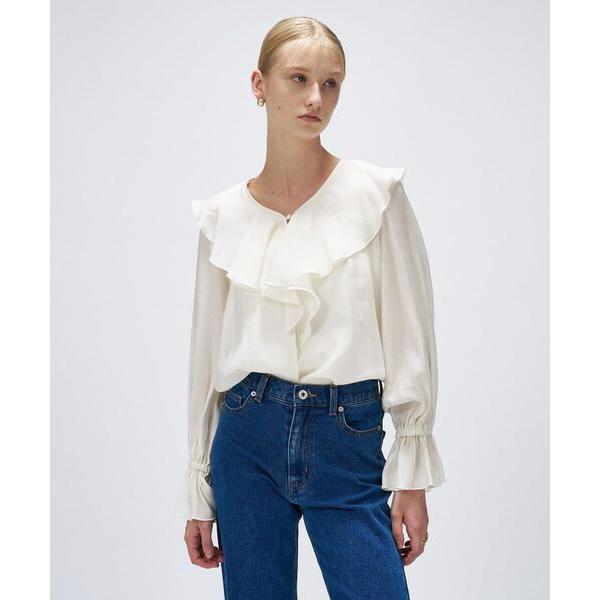 cloenc / クロエンス 【手洗い可】ラッフルフリルブラウス