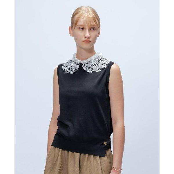 cloenc / クロエンス 【手洗い可】2wayレース衿付きプルオーバー