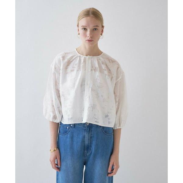 cloenc / クロエンス 【手洗い可】2wayジャカードブラウス